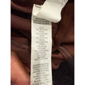OFFLINE by Aerie‎ Goals Ribbed Short Sleeve V-Neck Crop Top Brown XS Activewear thumbnail 7