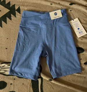 Outdoor Voices High Rise Bike Shorts Blue Hidden Pocket Size Small thumbnail 1