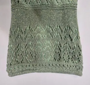 SNDYS x REVOLVE Strapless Crochet Maxi Dress in Green Shimmer thumbnail 7