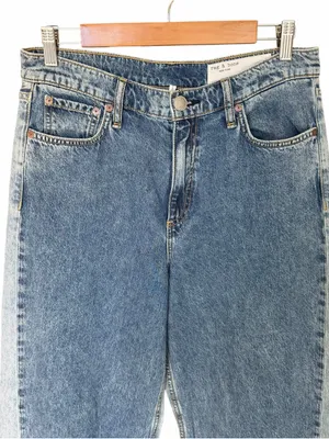 Rag & Bone - Sofie Two Tone Double Indigo Ultra Wide Leg Jeans Sz 29 thumbnail 3