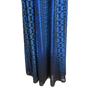 EXPRESS Blue Ombre Geometric Print‎ Boho Maxi Dress EUC Size XS thumbnail 6