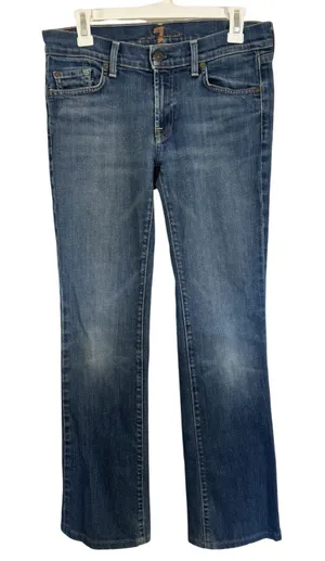 Vintage Y2K 7 For All Mankind Bootcut Jeans 30 Signature Squiggle USA Made thumbnail 1