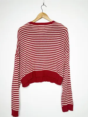 Soho & Stella New York American Flag Cropped Knit Sweater XL thumbnail 7