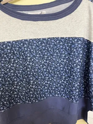 NEW Altar’d State Blue Floral Pullover Sweatshirt Size XL NWT thumbnail 4