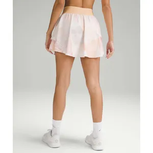 Lululemon Court Rival High-Rise Skirt Tall Pastel Abstract Pink Orange Size 4 thumbnail 2