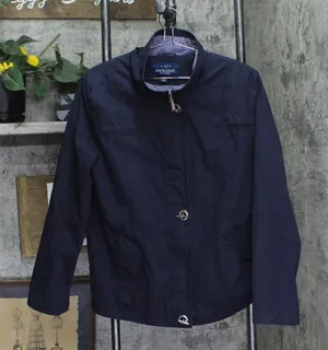 Mackintosh New England Double Closure Parka Anorak Jacket Coat Navy Blue L thumbnail 1