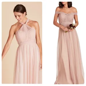 Birdy Grey‎ NWT Christina Dress Women's Size Small Rose Quartz Tulle Convertible thumbnail 3