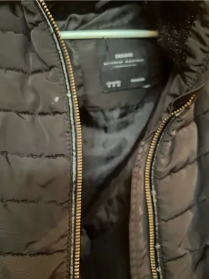 Zara Basic - Black Quilted Puffer Jacket with Hood thumbnail 3