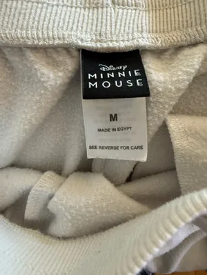 Disney White Joggers with Red Minnie Mouse Graphics thumbnail 3