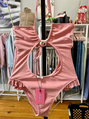 Edikted Cut-Out Swimsuit Pink thumbnail 5