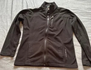 Black Diamond Womens Full Zip Fleece Jacket Black Size S Mock Neck Activewear thumbnail 1