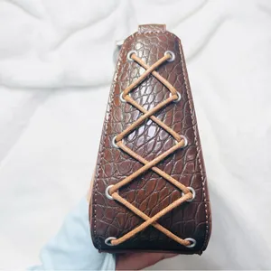 Silence + Noise Kez Boho Laced Bag in Brown - NWT thumbnail 4