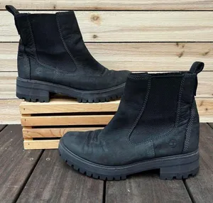 Black Suede Leather Timberland Chelsea Ankle Boots thumbnail 1