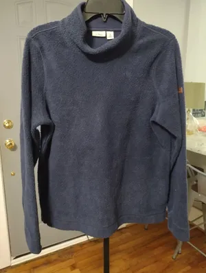 LL bean Navy Fleece Cozy Cottage FunnelNeck thumbnail 1