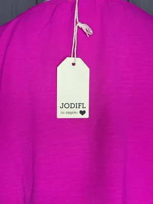 NWT Jodifl Women's Blouse Sz M Hot Pink Short Sleeves V Neck NEW Lightweight thumbnail 10