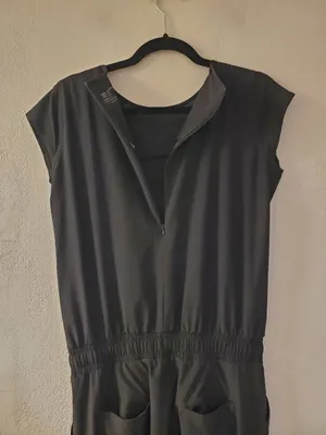 Albion Fit Everyday Jumpsuit in Black Small Tall thumbnail 4