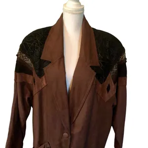 Vintage Wilsons Leather Trench Coat Thinsulate Womens XL Used thumbnail 15