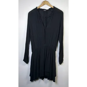 Rails Black Long Sleeve layered Mini Dress bohemian cottagecore victorian medium thumbnail 2