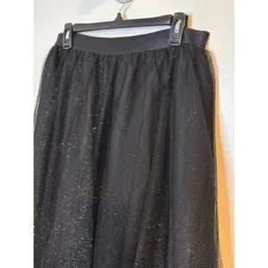 Orsay Sparkle Black Tulle A-Line Midi Skirt Size 40 (Large) thumbnail 3