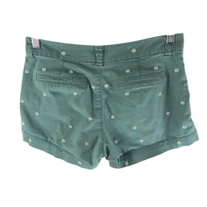 Old Navy Womens Everyday Short Twill Cotton Floral Green 2 thumbnail 2