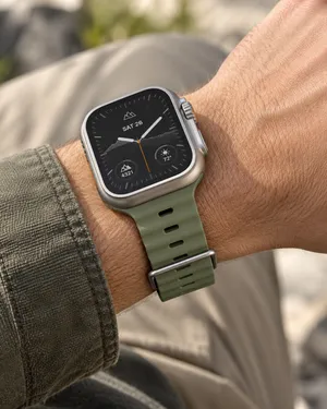 NWOT Olive Green Silicone Watch Band Compatible With Apple Watch Ultra thumbnail 2