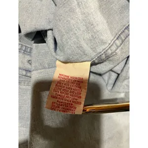 Faded Glory Vintage Denim Shirt Women XL Light Wash Button Up Workwear Chore Western Utility thumbnail 12