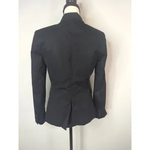 Theory Black Cotton Blend Single Breasted‎ One Button Blazer Corporate Women's 6 thumbnail 5