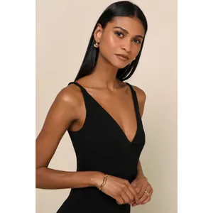 Lulus Melora Black Sleeveless Maxi Dress Wedding Bridesmaid Party Formal Small thumbnail 4
