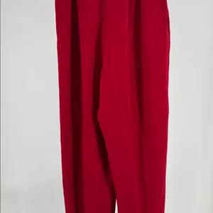 Chaus Red Women's 100% silk pants office 10 holiday professional party casual thumbnail 4