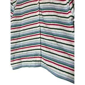 Zara Striped Jacquard Knit Button Front Shirt‎ Size Medium thumbnail 4
