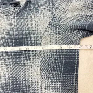 The North Face Women's Plaid Fleece‎ Pullover Cowl Blue and gray Hoodie Size S thumbnail 10