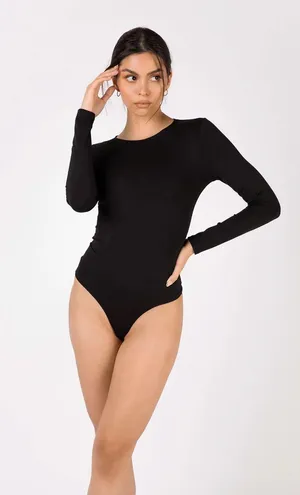 Unlabeled Black Bodysuit M/L thumbnail 1