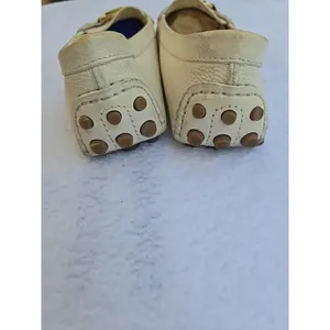 Tory Burch Kendrick Gold Pebbled Leather Moccasin Drivers Driving Loafers 5.5 M thumbnail 4