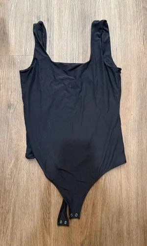 Abercrombie & Fitch Womens Black Square‎ Neck Sleeveless Snap Bottom Bodysuit M thumbnail 1