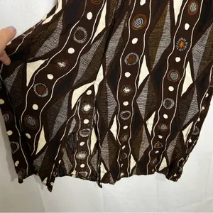 Simply‎ Fashion Brown Tan V Neck Spaghetti Strap Lightweight Midi Dress Medium thumbnail 5