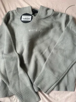 White Fox Knit light grey hoodie thumbnail 3