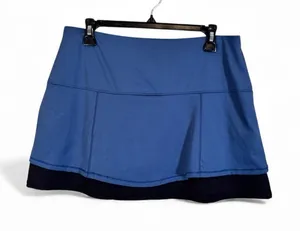 Lucky In Love Blue Black Mini Tennis Skort Skirt Womens L Golf Athletic Gorpcore thumbnail 1