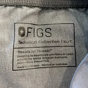 Figs High Waisted Zamora Jogger Scrub Pants Graphite size XL Tall‎ thumbnail 6