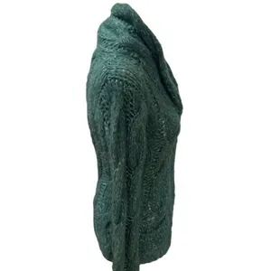 Anthropologie Sleeping‎ on Snow Green Knit Wool Blend Zipup Jacket Cabin Cozy S thumbnail 5
