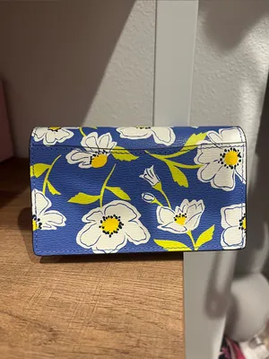 Kate Spade Katy Sunshine Floral Textured Leather Small Bifold Snap Wallet NWT thumbnail 4