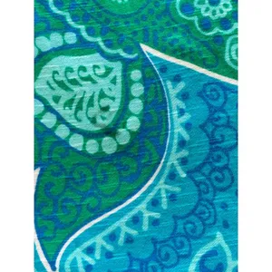 Tori Richard Honolulu XXS Blue Green Paisley Tunic Dress Bell Sleeve Stretch thumbnail 4