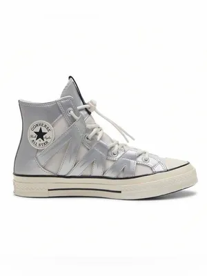 NEW Converse Chuck 70 Mesh High Womens Size 7 Dull Silver Sneakers Shoes A15187C thumbnail 2