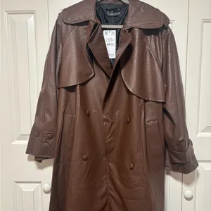 Chocolate Brown Trench Coat thumbnail 10