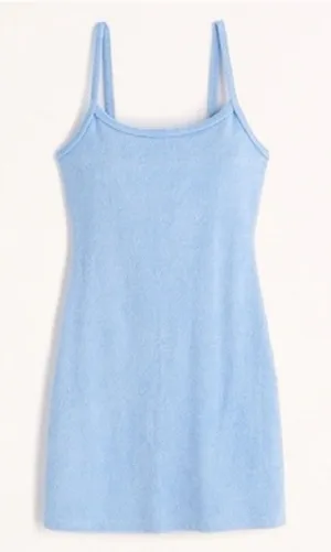 Abercrombie Blue Terry Cloth Mini Dress thumbnail 1
