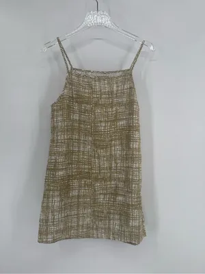 Reformation Kienna Linen Dress in "Burlap" print size small thumbnail 2