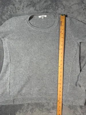 Madewell Size Medium Gray Cotton Blend Crewneck Knit Sweater Pullover Minimalist thumbnail 6