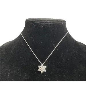 Swarovski Venalia pendant necklace Silver Tone Star Snowflake 18” thumbnail 2