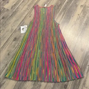Anthropologie Daily Practice Cheap Shot Multicolor Rainbow Sweater Dress SMALL thumbnail 12