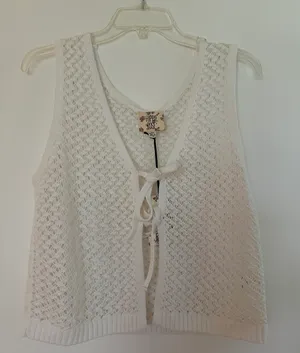 Hippie Rose Crochet Knit Crop Top thumbnail 1