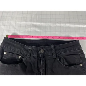 Women's Black Flare Leg Jeans Size 8 High-Rise Bell Bottom Stretch Denim 30" thumbnail 8